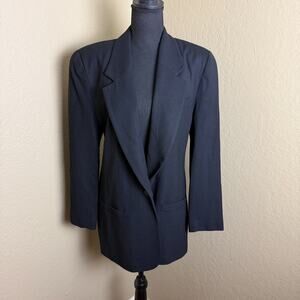Paul Stanley Women’s Black 100% Wool Blazer Jacket Size 10 Made USA